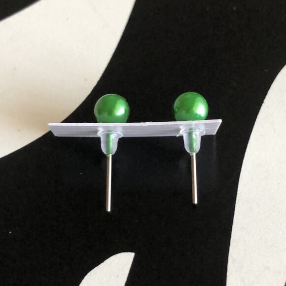 4 for $20 Small Green Ball Stud Earrings - Picture 3 of 3